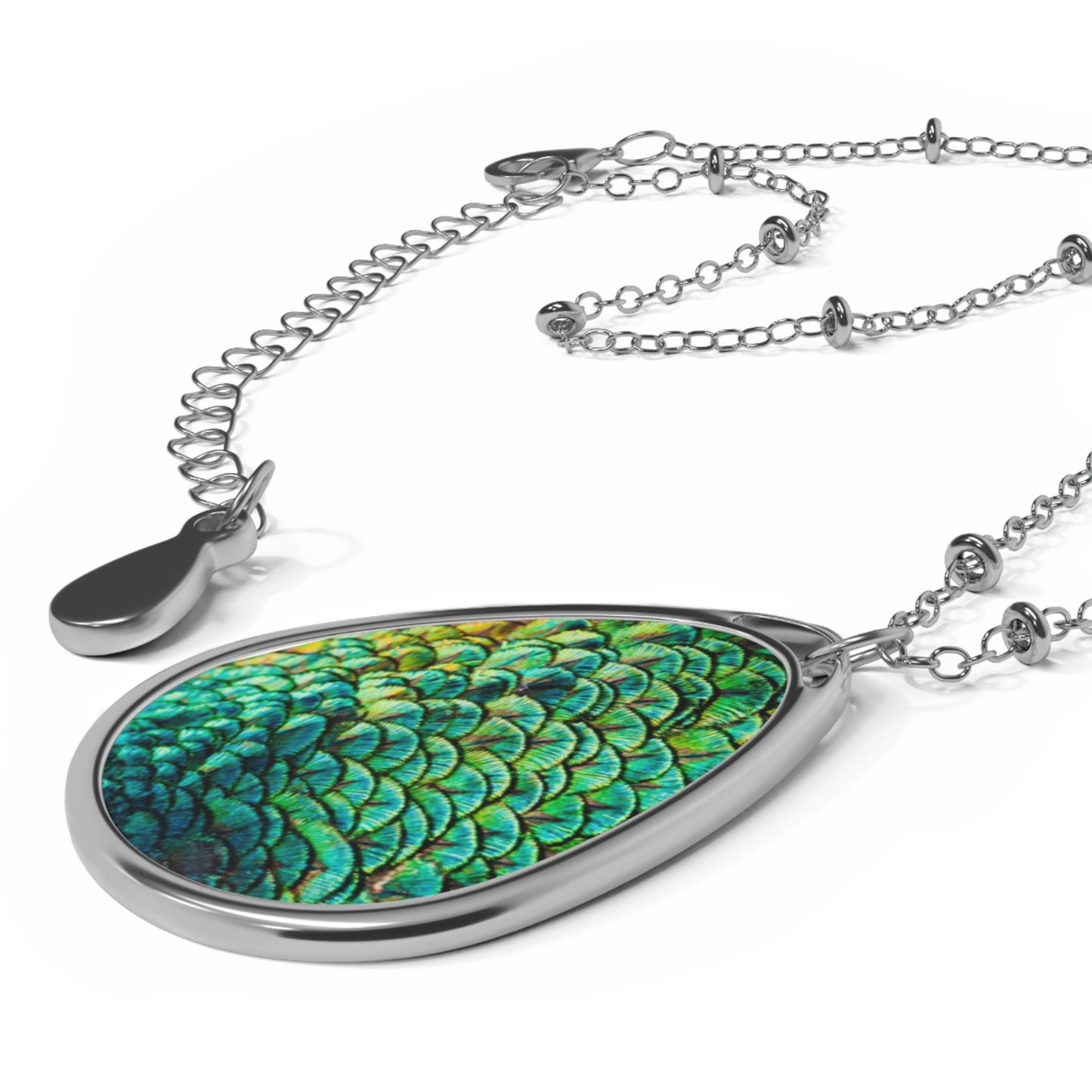 Beholding Eyes | Cowgirl Peacock Print Pendant Necklace