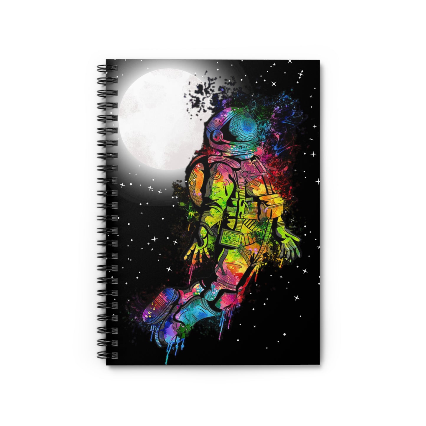 Space Astronaut Spiral Journal Notebook - Ruled Line