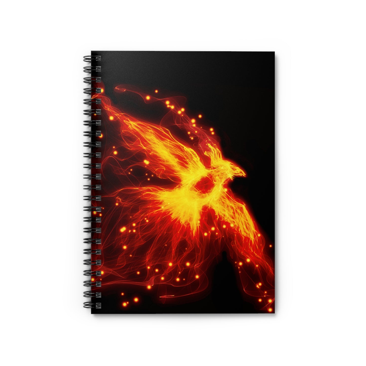 Flames Of The Phoenix Rising Spiral Journal Notebook - Ruled Line