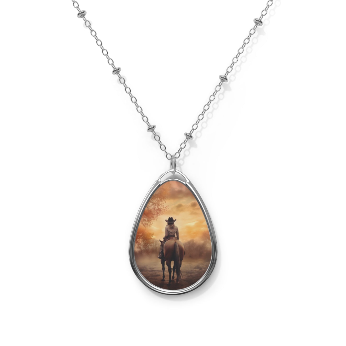 Amazing Grace  | Cowgirl Horse Print Pendant Necklace