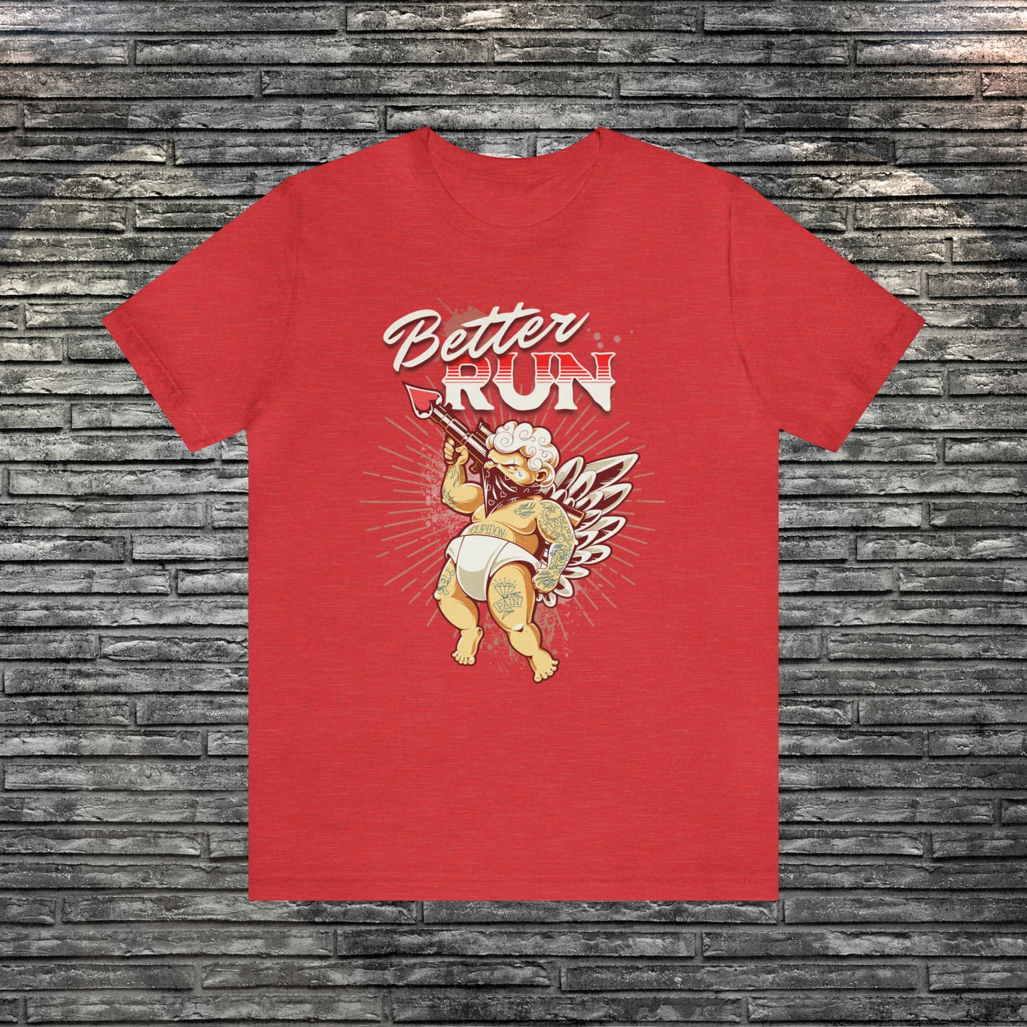 Better Run | Angry Cupid Valentine's Short Sleeve Tee