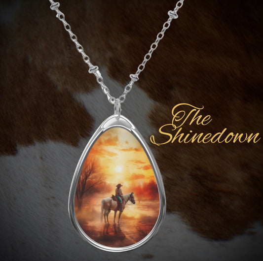 The Shinedown | Cowgirl Horse Print Pendant Necklace