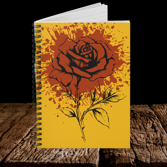 Rose Of Love Spiral Notebook - Ruled Line